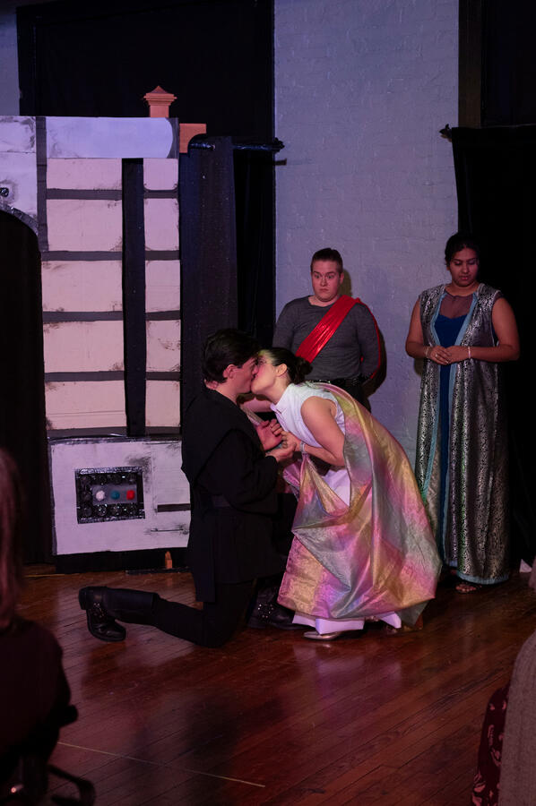 John Williams, Katy Shinas, Matthias Bolon, and Jovita Roselene in A King and No King